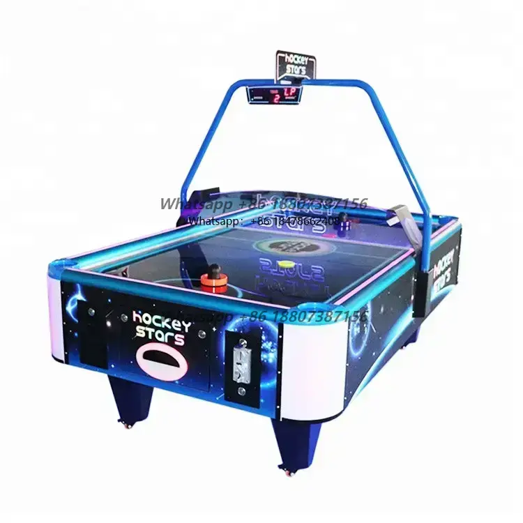 Air Hockey Table - ベストセラーの定番PUKSパワースポーツマシンエアホッケーテーブル 家庭用/業務用 インタラクティブコイン式 1年間保証 メタル製