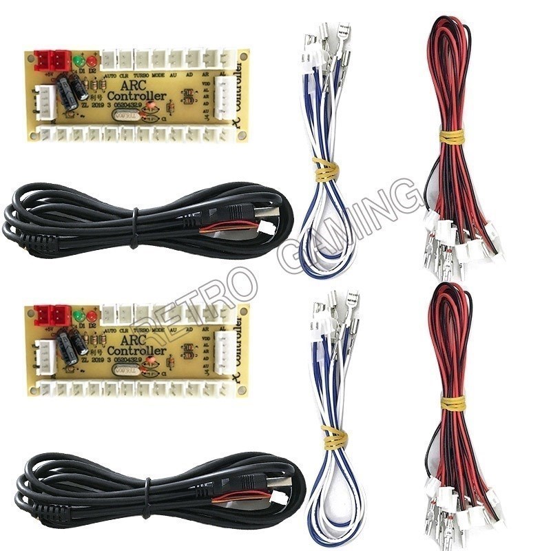 Arcade Ticket Machine - PC USB ゼロ遅延エンコーダ回路基板キット Led プッシュボタンジョイスティック 2.8