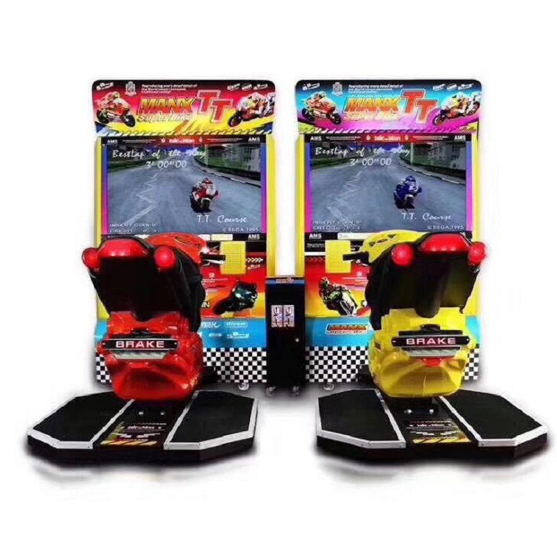 Racing Arcade Cabinet - コイン式運転シミュレーター、クールなバイクレースゲーム機、2人プレイ対応のアーケード筐体、バイクレースシミュレーター