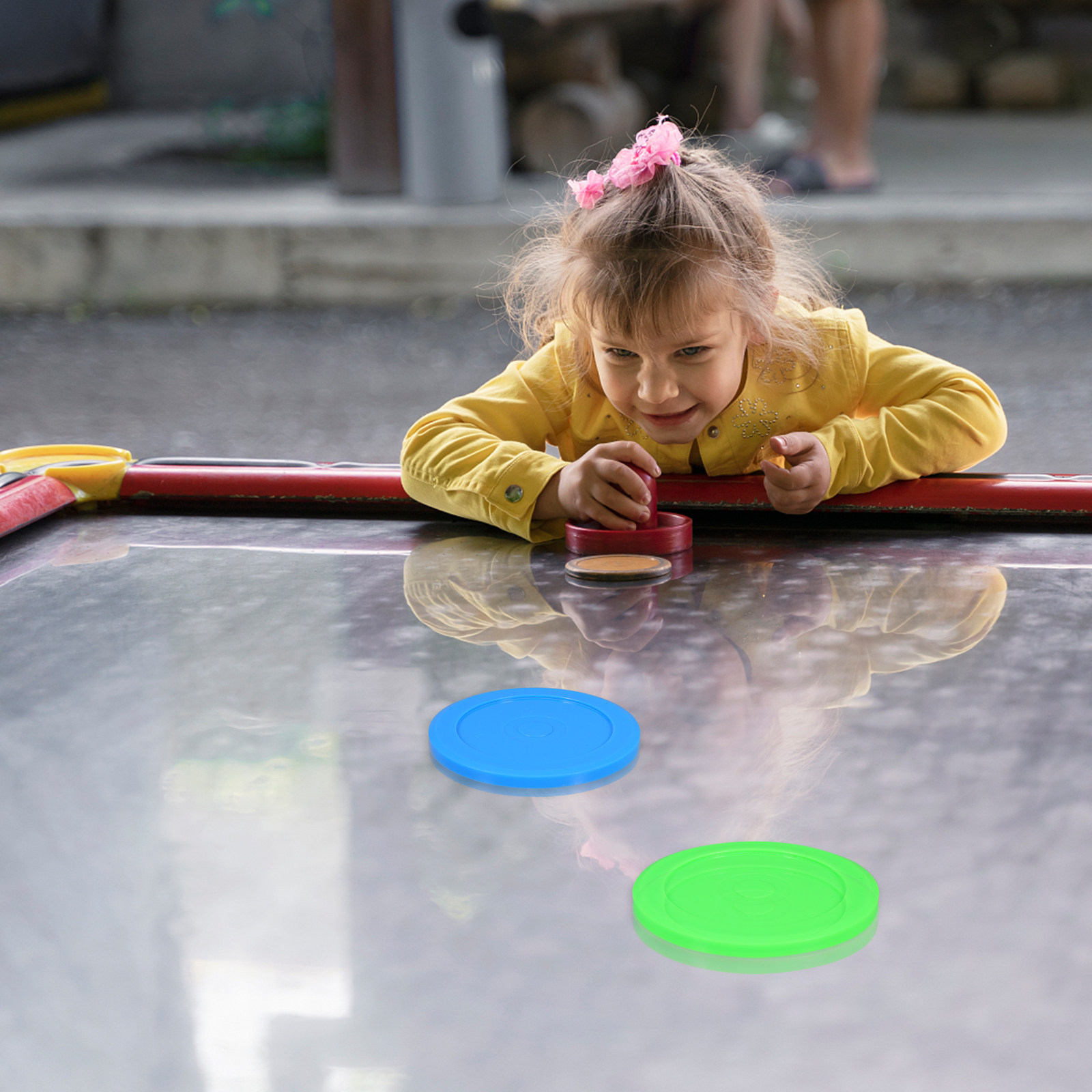 5 個のエアホッケーパック、ダブルプレーヤーゲーム用ミニ交換 - Air Hockey Table のレビューと価格