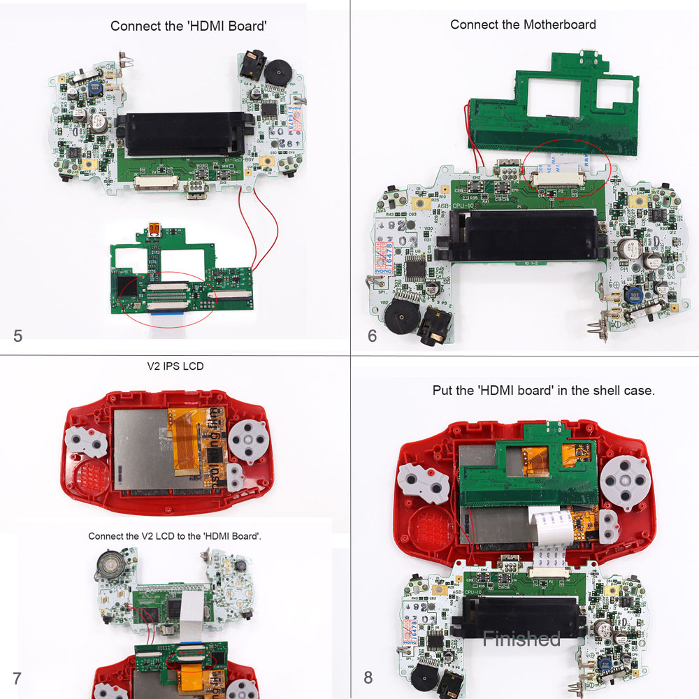 32ピン40ピンHDMI改造キット GBA用HDMIアダプタ - Arcade Button Pcb のレビューと価格