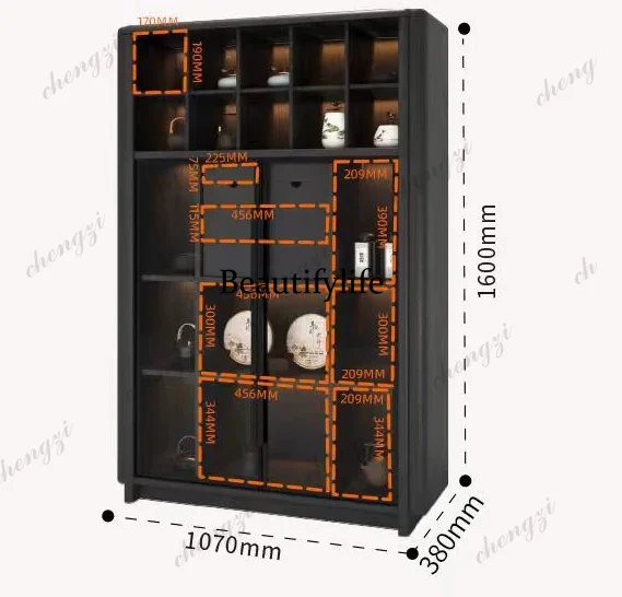 a55 イタリア製ミニマリスト無垢材本棚 ガラス扉付き床から - Glass Cabinet Display のレビューと価格