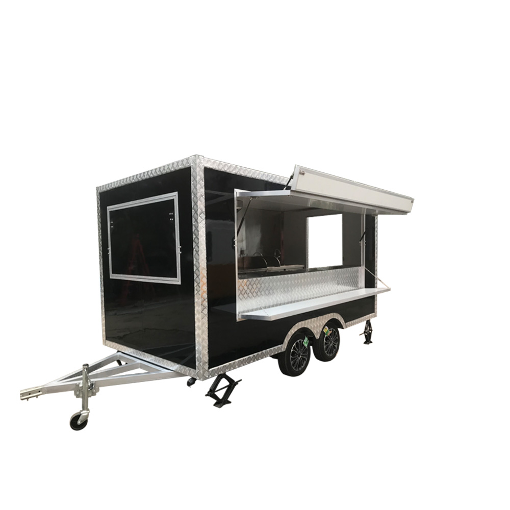正方形のファーストフードトレーラー、モバイルキッチンアイスク - Hot Dog Vending Cart のレビューと価格