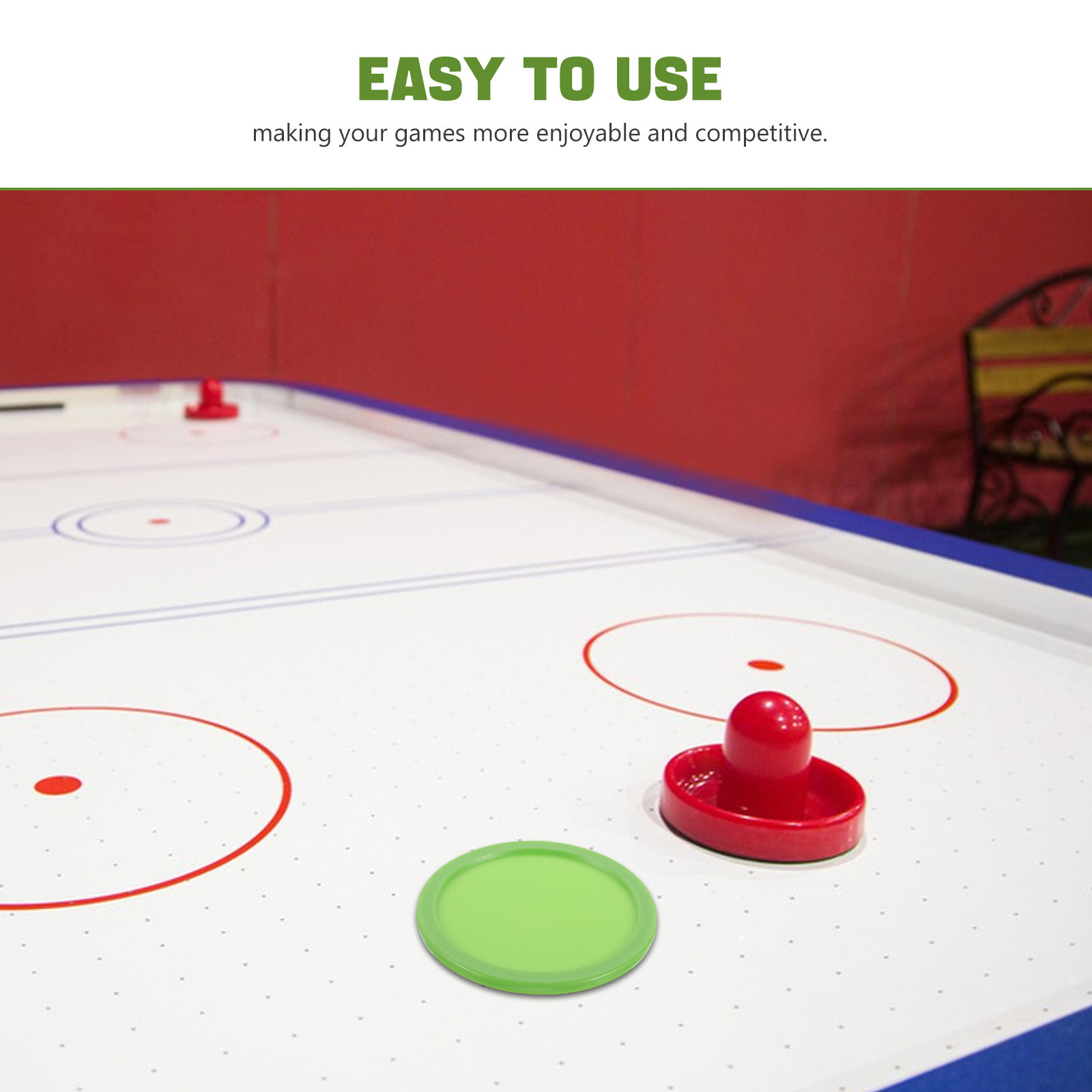 16個入り小型エアホッケーパック 64mm プラスチック製テ - Air Hockey Table のレビューと価格
