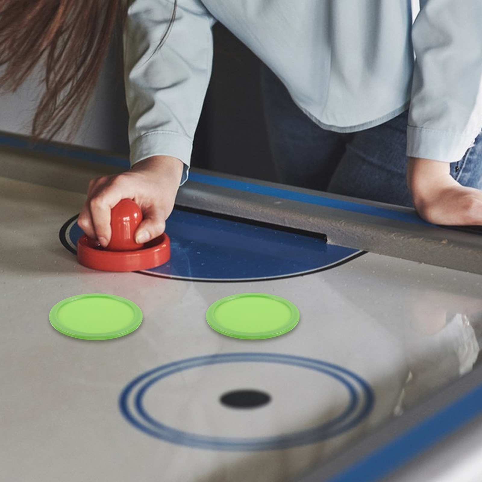 16個入り小型エアホッケーパック 64mm プラスチック製テ - Air Hockey Table のレビューと価格